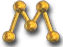 Logotipo da Rede Manchete - pertencente ao Grupo Bloch, com cabea de rede no Rio de Janeiro.