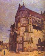 ALFRED SISLEY - "Igreja de Moret / Inverno"